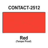 200,000 Contact 2512 compatible Warm Red General Purpose Labels for Contact 25-8, Contact 25-9 Price Guns. Full Case + 20 ink rollers. WITH Security Cuts.