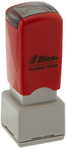 Shiny "Initial Here" Round Stock Stamp, Red (HS038)