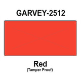 200,000 Garvey 2512 compatible Warm Red General Purpose Labels for G-Series 25-8. G-Series 25-9, G-Series 25-10 Price Guns. Full Case + 20 ink rollers. WITH Security Cuts.