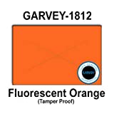 280,000 Genuine GARVEY 1812 Fluorescent Orange General Purpose Label: Full case - 20 Ink Rollers - Tamper Proof Security cuts