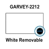 220,000 Genuine GARVEY 2212 White Removable Labels: Full Case - 20 Ink Rollers - no Security cuts