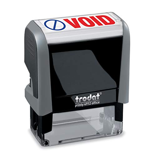 Void Trodat Printy 4912 Self-Inking Two Color Stock Message Stamp