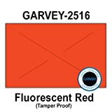 160,000 GENUINE GARVEY 2516 Fluorescent Red General Purpose Labels: full case - 20 ink rollers - tamper proof security cuts