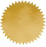 16 Shiny Gold, 16 Shiny Silver & 16 Shiny Bronze, 2" Serrated Edge Stickers For Embossing Award Certificates Total 48